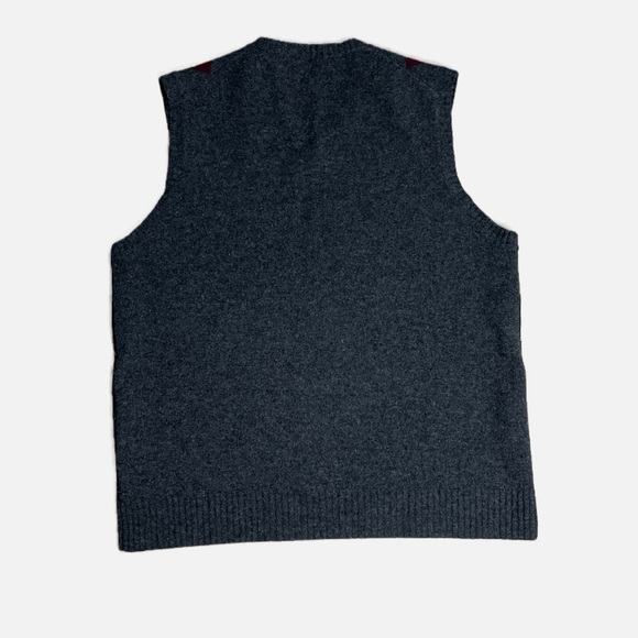 J. Crew Men’s Vest Large Gray Maroon - Picture 4 of 5